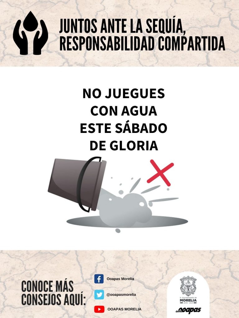 Llama OOAPAS a cuidar el agua en este Sábado de Gloria - Respuesta ...