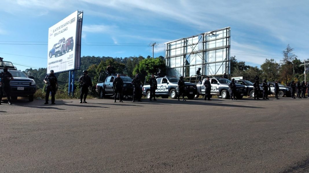 TANGAMANDAPIO SSP GN y Ejército despliegan fuerzas en Tangamandapio 1