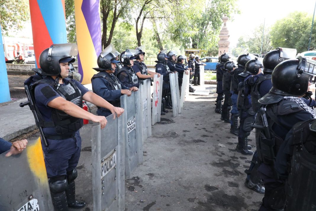 MORELIA Titular de SSP despliega dispositivo en Tres Puentes para evitar toma de las vías del tren 7
