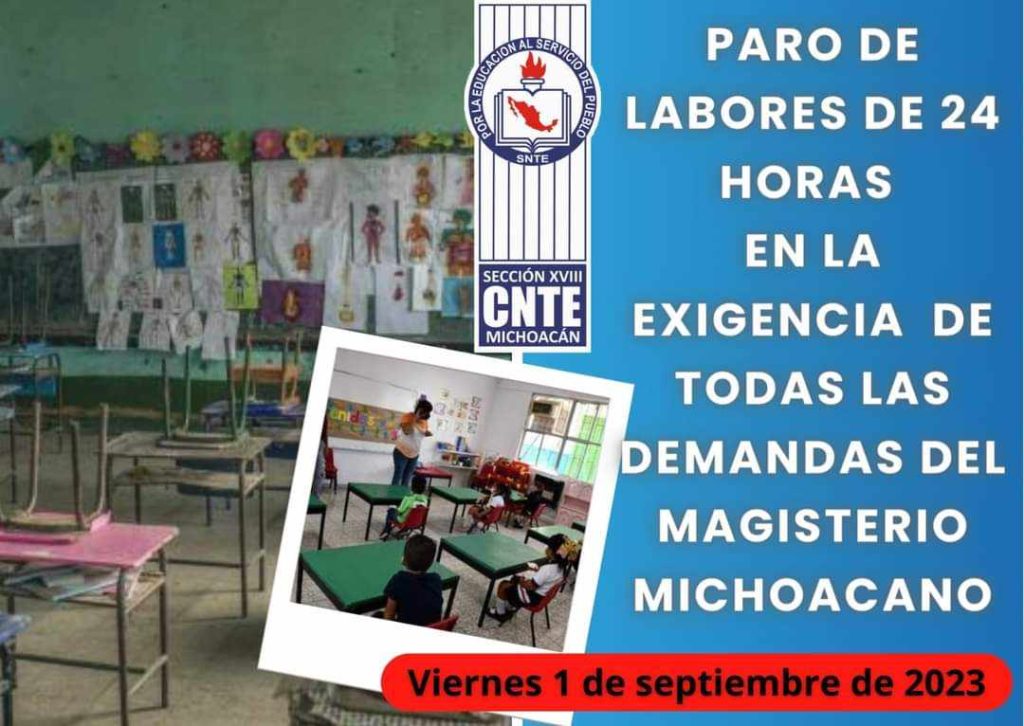Inicia CNTE mes con paro de 24 horas, en exigencia de asignación de ...