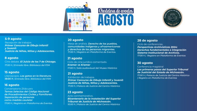 Agosto, mes del aniversario de la Instalación del Superior Tribunal de Justicia del Estado 