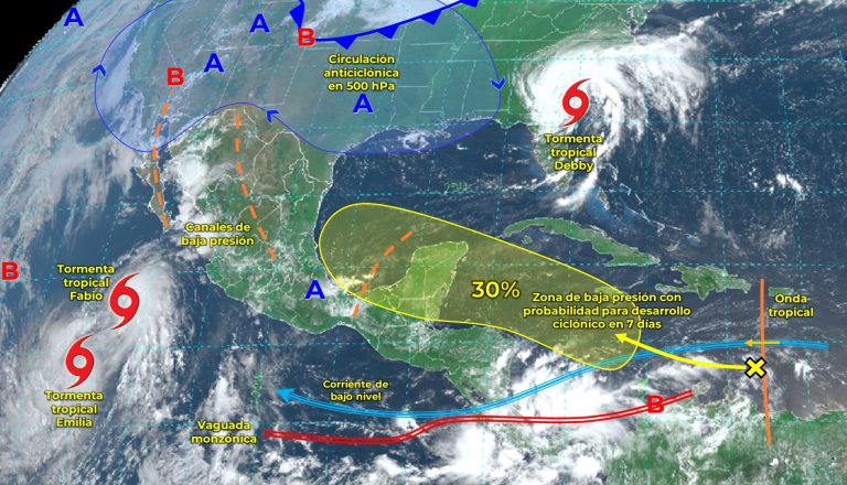 Continuarán lluvias en Michoacán a causa de Fabio y Emilia