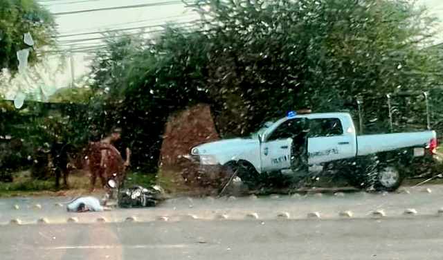 Motociclista grave al accidentarse en Apatzingán