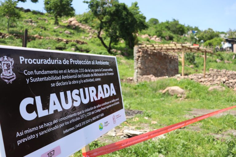 Clausura Proam obras en zona protegida Cerritos del Quinceo