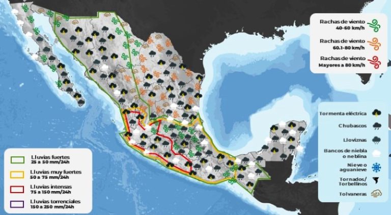 Por presencia de canales de baja presión, continuarán las lluvias en Michoacán
