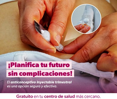 Brindan sin costo anticonceptivo inyectable