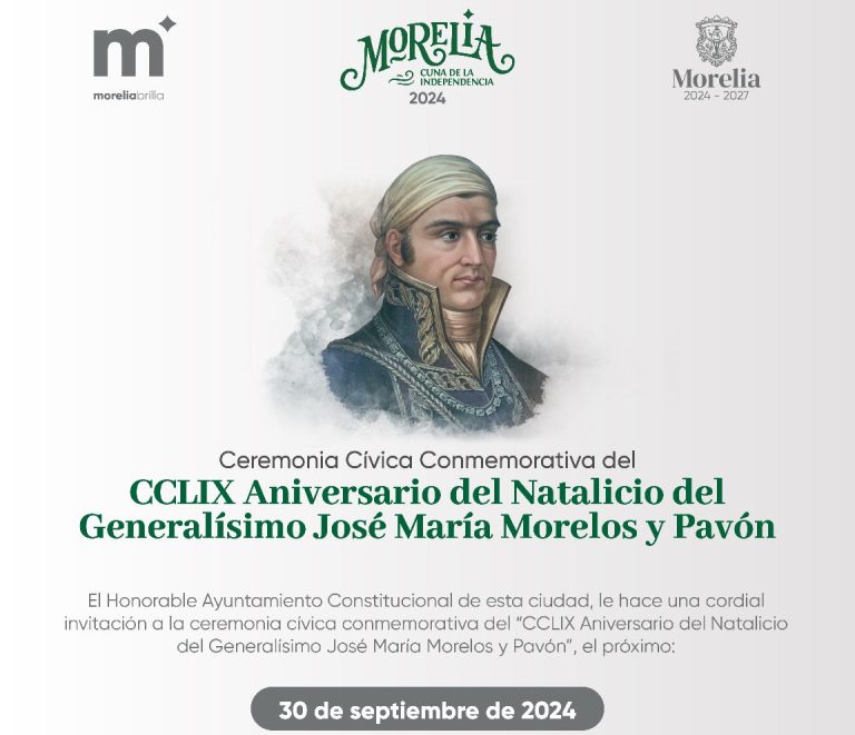 Gobernador, Alfredo Ramírez Bedolla, orador oficial en ceremonia por natalicio del Generalísimo don José María Morelos y Pavón