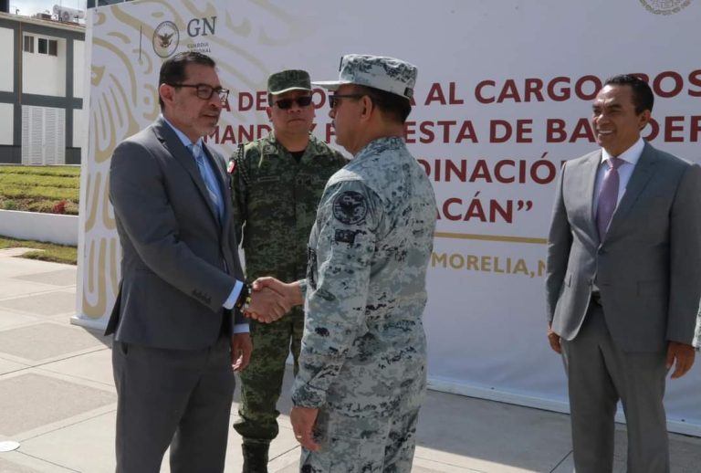 Realizan relevo del  coordinador de la Guardia Nacional en Michoacán