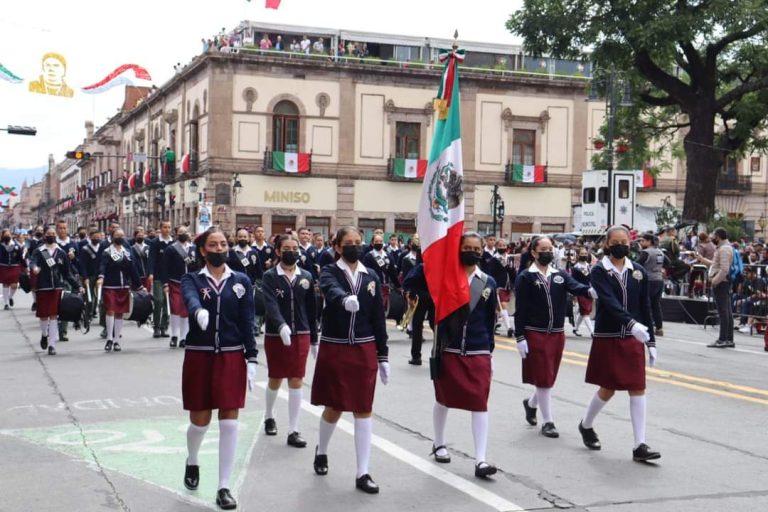 Contingentes militares y más de 3 mil alumnos desfilarán en Morelia este 16 de septiembre