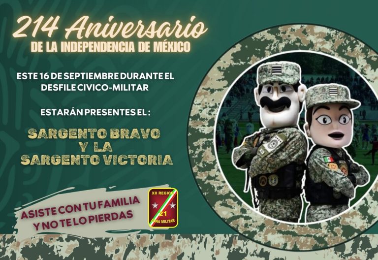 El Sargento Bravo y la Sargento Victoria presentes en el desfile de Morelia