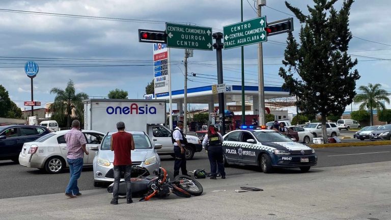 Se registran 2 hechos de tránsito en distintos puntos de Morelia; hay 3 heridos