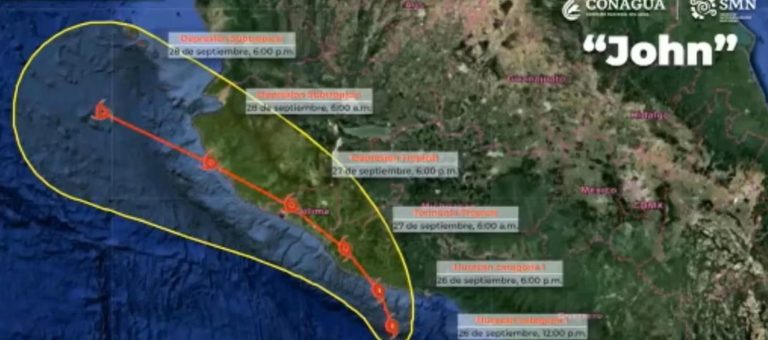 Se mantiene alerta en Michoacán por «John», que se ha desviado hacia colima