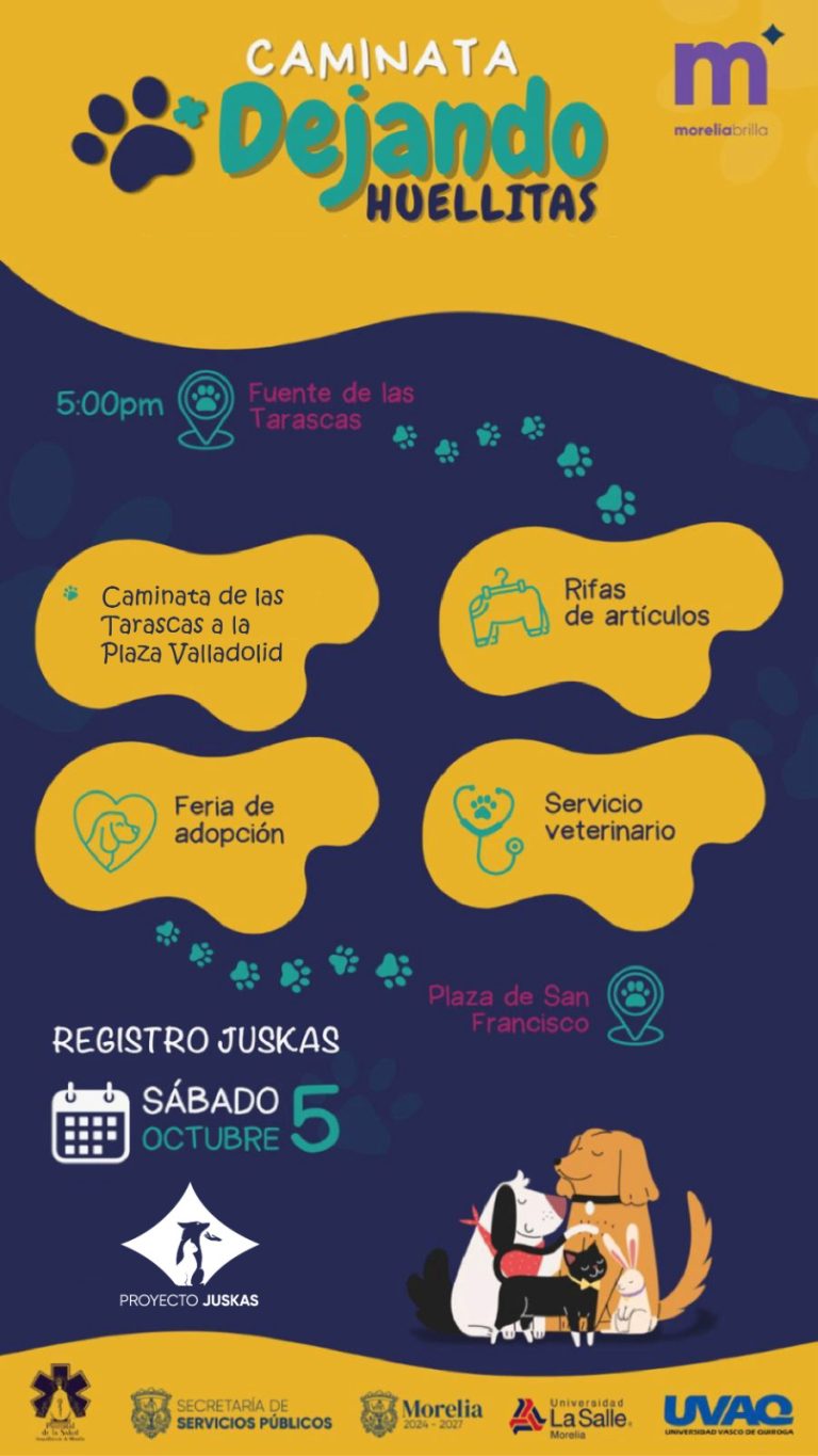 Ayuntamiento de Morelia invita a caminata por la conciencia animal ‘Dejando Huellitas’