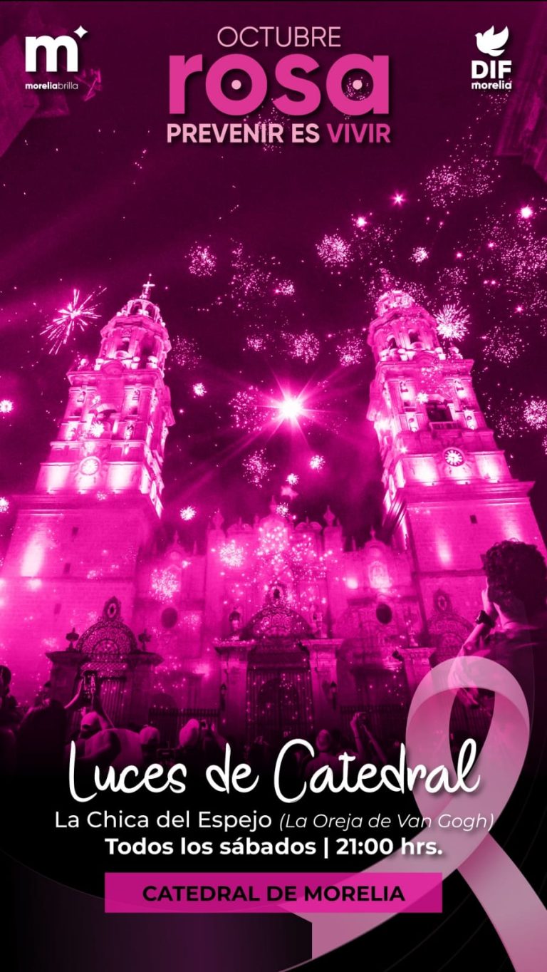 DIF Morelia invita al Encendido de Catedral en el marco de la lucha contra el cáncer de mama