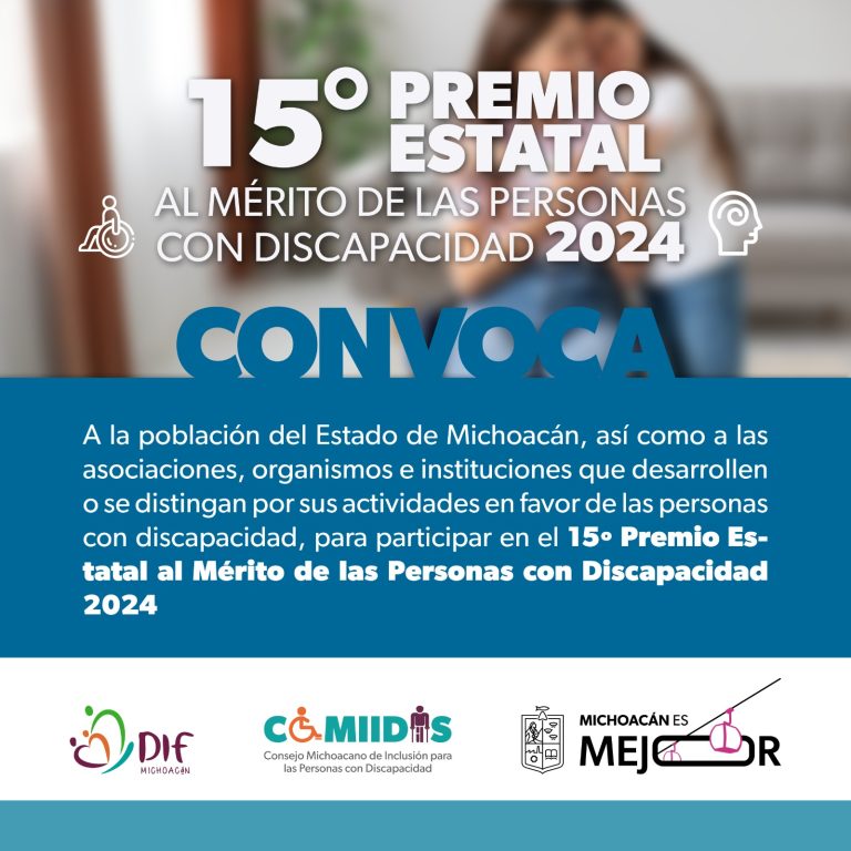 Convoca DIF a participar por el Premio Estatal al Mérito de las Personas con Discapacidad