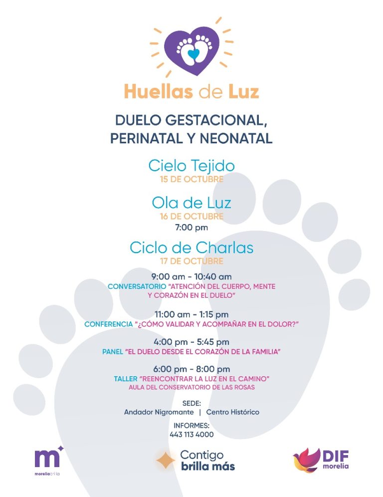 Invita DIF Morelia a la Ola de Luz para honrar a bebés que partieron de forma inesperada