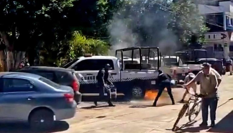 Violenta manifestación en Queréndaro deja 14 detenidos, incluyendo dos policías municipales