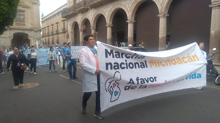 Marcha Nacional Michoacán Provida rechaza impulso al aborto en el Congreso del Estado