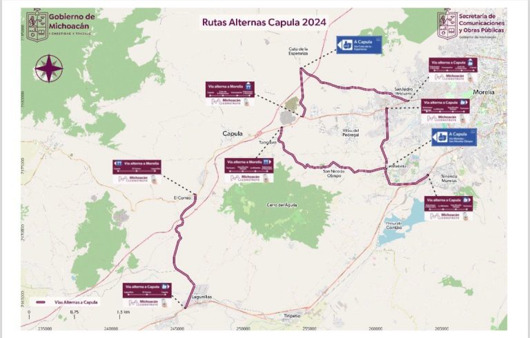 Instalada la señalética vial de las rutas alternas para acudir a la Feria de la Catrina: Scop