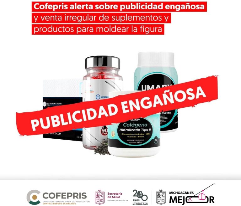 Alertan autoridades sobre consumo de productos para perder peso y rejuvenecer