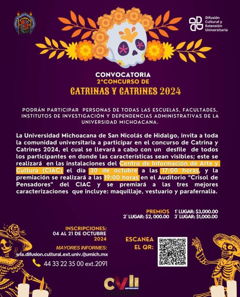 UMSNH convoca a comunidad nicolaita a 2do concurso de calaveritas  