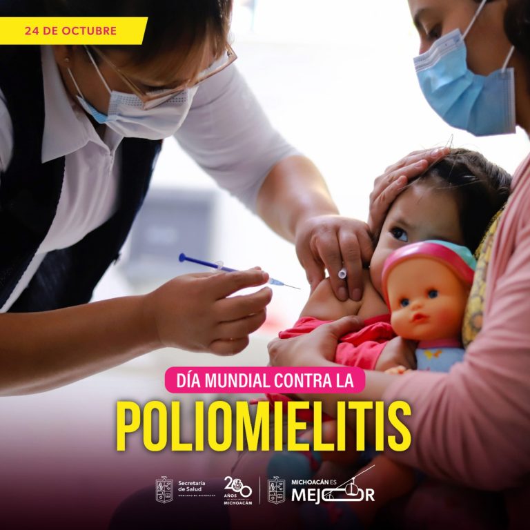 La vacuna contra la poliomielitis se aplica en 364 centros de salud