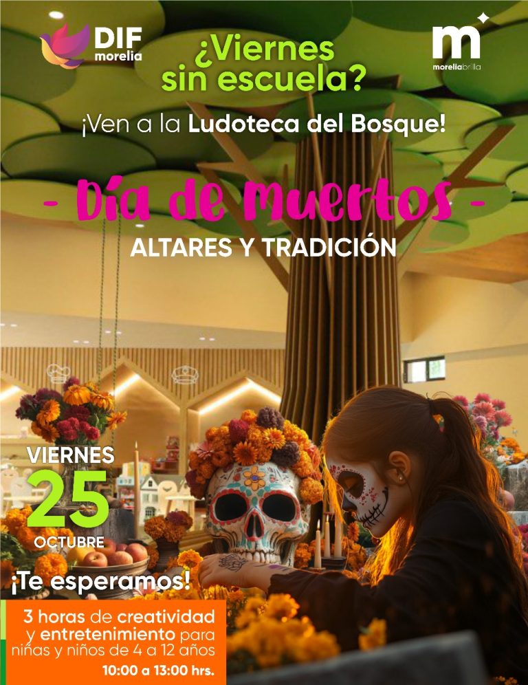 Ofrece DIF Morelia taller especial de Día de Muertos para niños este Viernes de Consejo Técnico