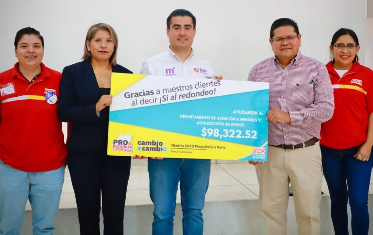 Recibe DIF Morelia donativo de Redondeo en favor del Centro de Atención a Menores en Riesgo