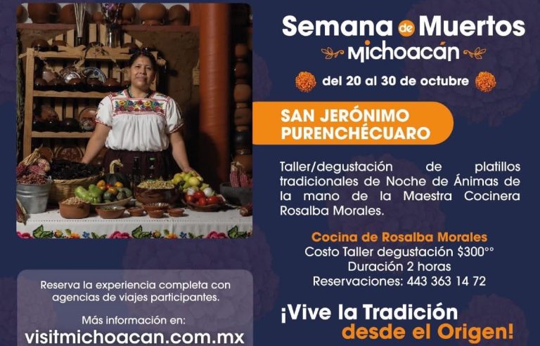 Se suma cocinera tradicional de San Jerónimo Purenchécuaro a las experiencias de Semana de Muertos
