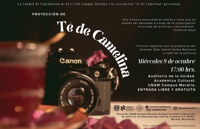 Presenta la UNAM Morelia la cinta “Té de camelinas”, filme creado por estudiantes universitarios