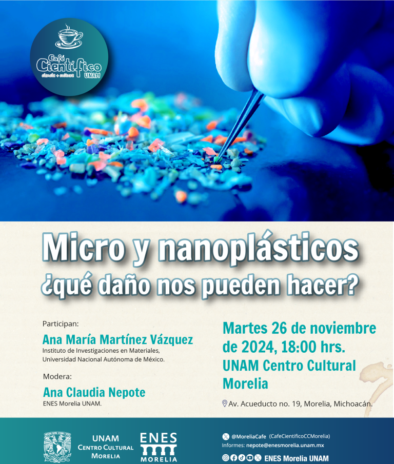 Café Científico de la UNAM reflexionará sobre los daños de provocan los micro y nanoplásticos