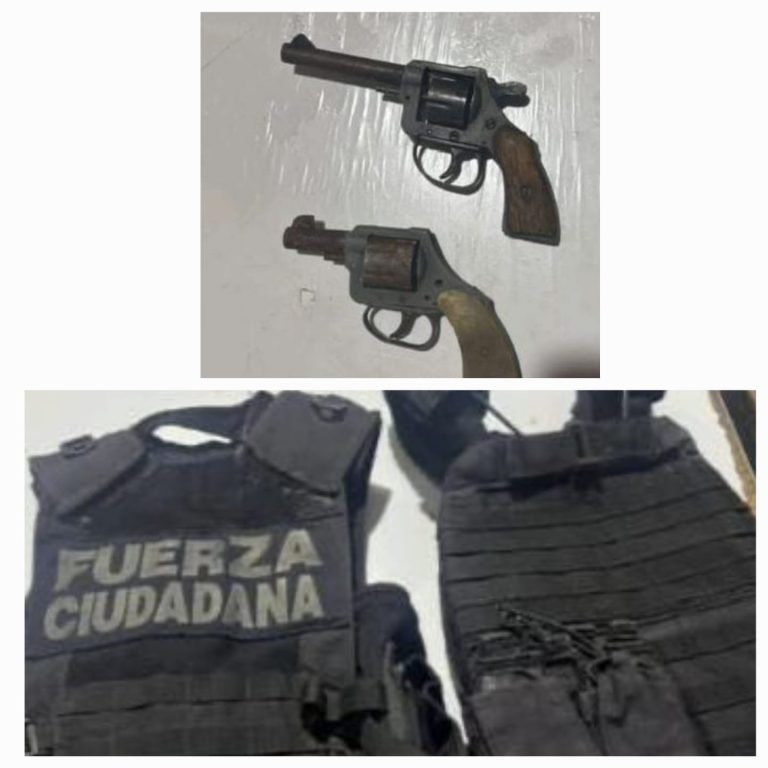 En Queréndaro, SSP y Policía Municipal aseguran a uno en posesión de dos armas de fuego y chalecos balísticos