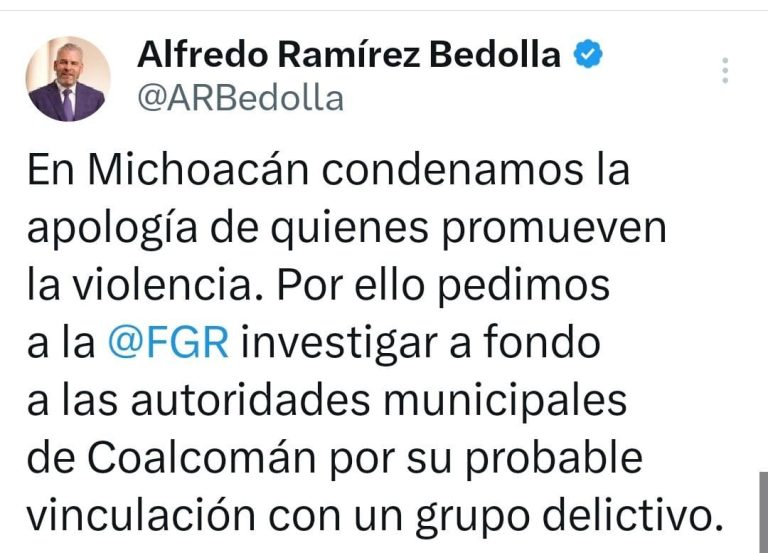 Alcaldesa de Coalcomán debe separarse del cargo para ser investigada: Segob