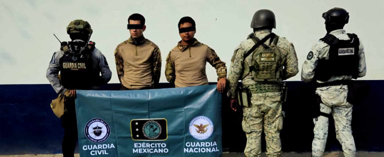 Capturan a dos presuntos pistoleros del CJNG, en Cenobio Moreno