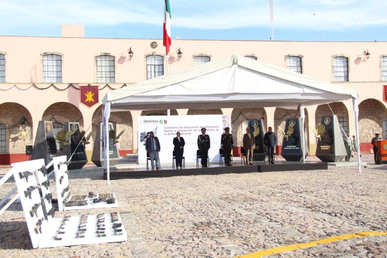 Realiza Ejército mexicano destrucción de armas de fuego