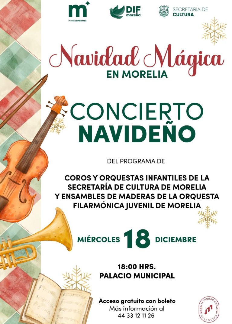 Invitan al Concierto Navideño de Coros y Orquestas Infantiles