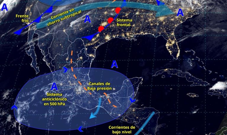 Se pronostica la aproximación de un frente frío al noroeste del país