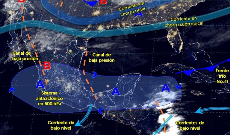 Circulación anticiclónica en niveles medios de la atmósfera mantendrá el tiempo estable