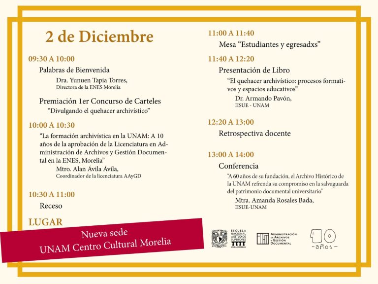Celebrará UNAM décimo aniversario de la licenciatura en Administración de Archivos