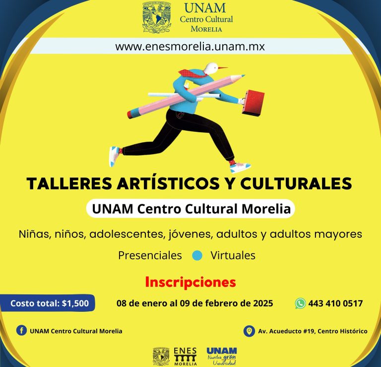 Inicia UNAM Centro Cultural inscripciones a nuevos talleres presenciales y en línea
