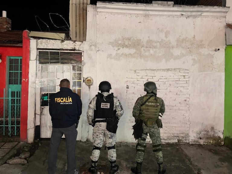 Fiscalía General asegura narcóticos y detiene a siete personas, en cateo realizado en Morelia