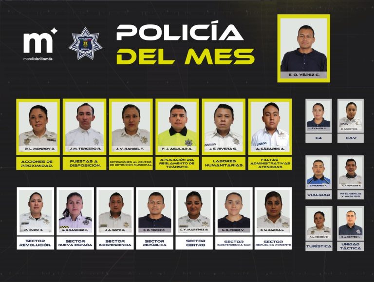 Continúa programa “Policía del Mes”