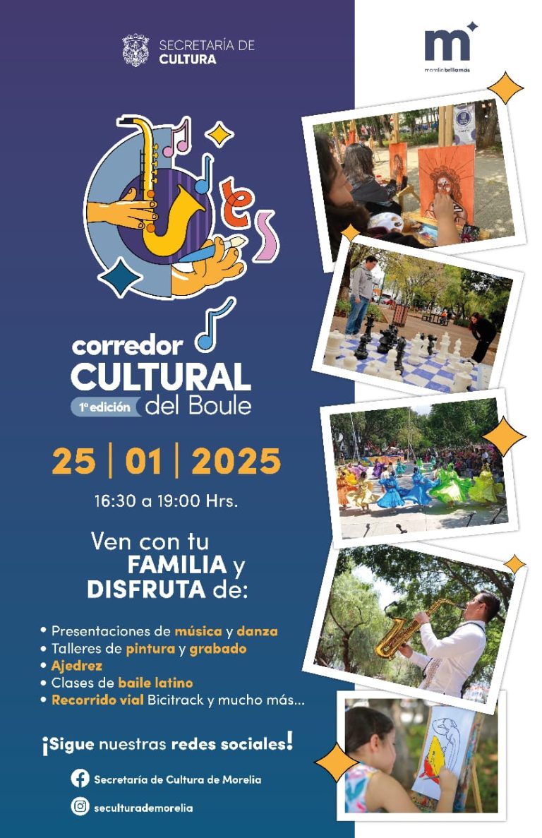 SeCultura Morelia invita al «Corredor Cultural del Boule» este sábado