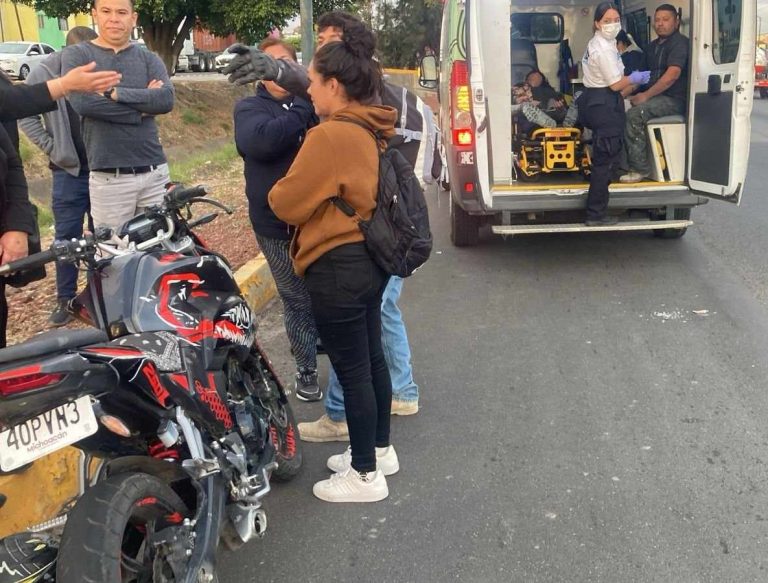 Se registran dos accidentes de motocicletas en el libramiento de Morelia; hay dos heridos
