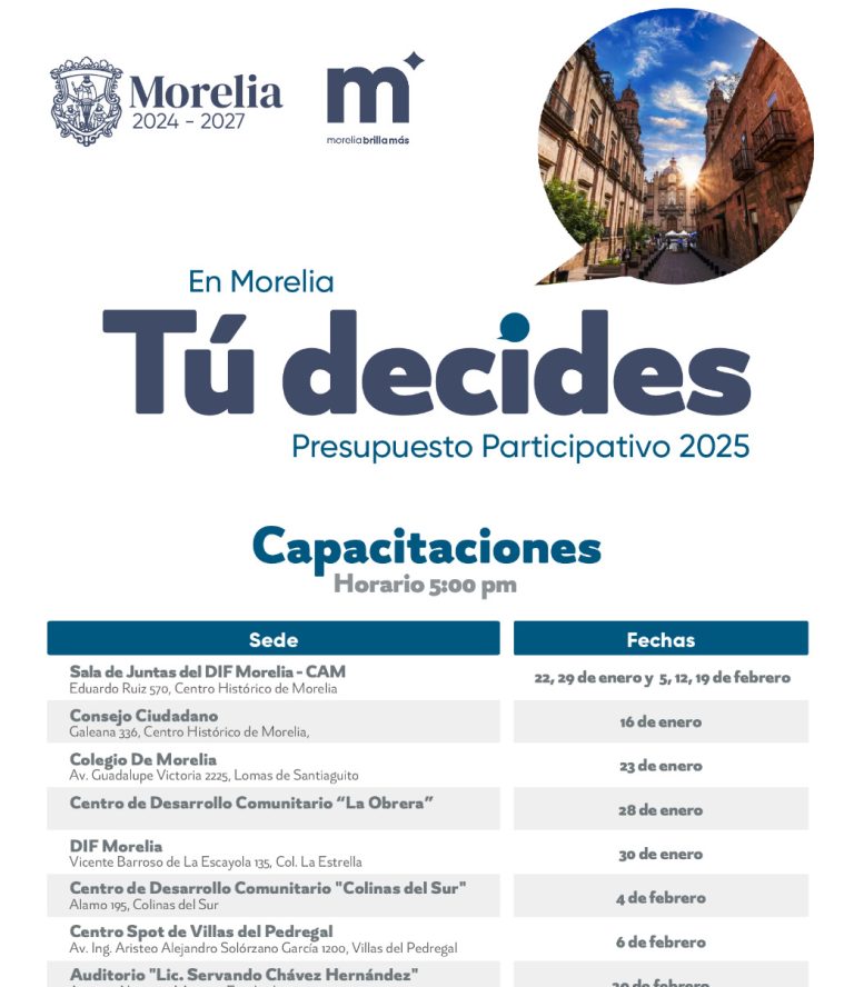 Ayuntamiento invita a capacitaciones del Presupuesto Participativo 2025