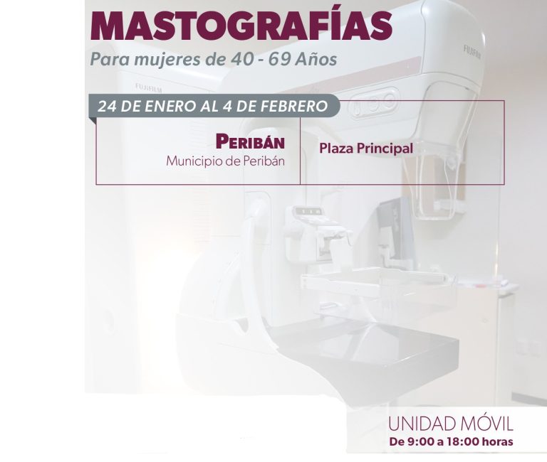 Realizarán mastografías gratuitas en Peribán