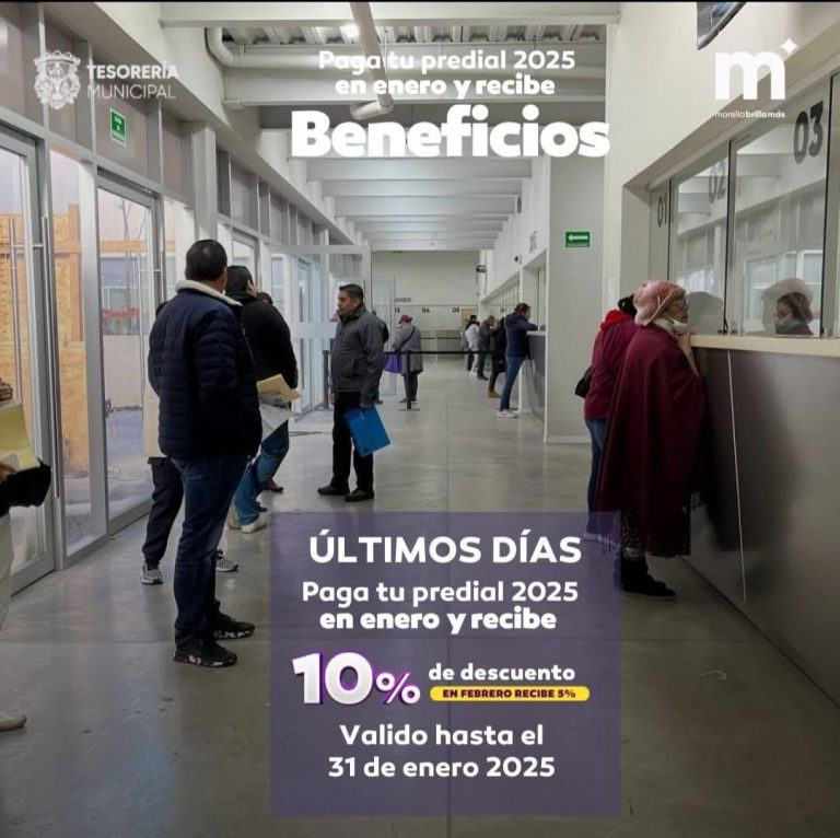 Últimos días del 10 % de descuento en predial 2025 
