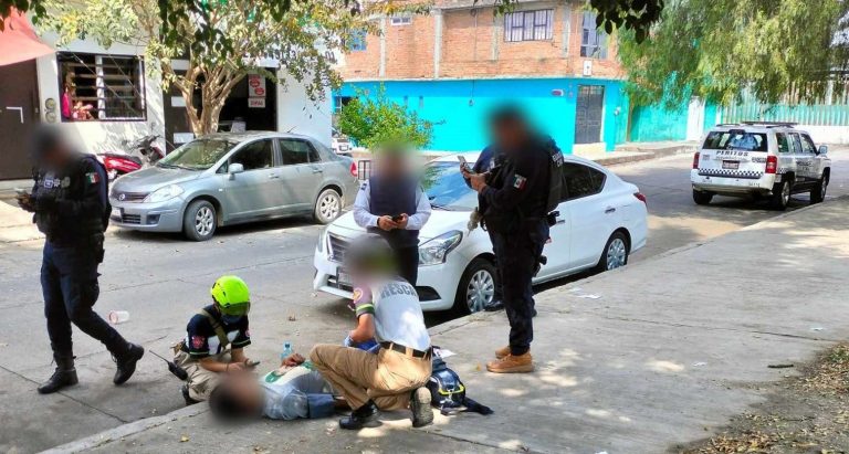 Motociclista queda herido al sufrir accidente en la Avenida Madero Poniente, de Morelia