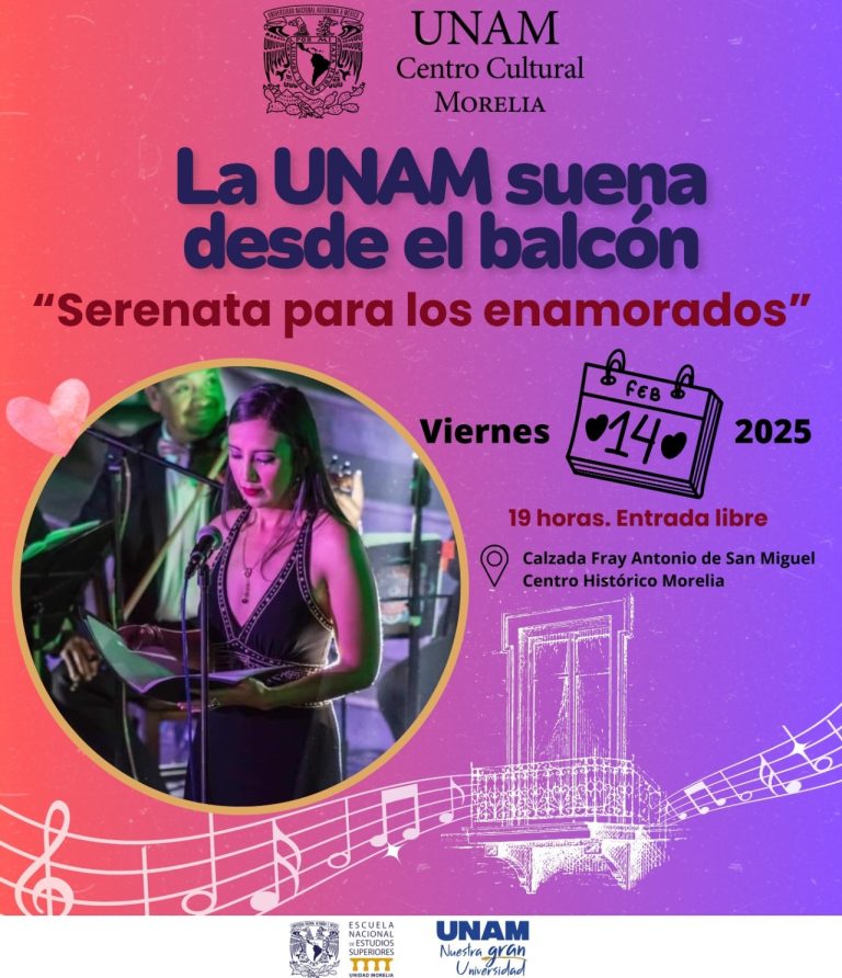 Realizará UNAM Morelia concierto desde los balcones el 14 de febrero