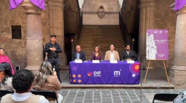 Anuncia ayuntamiento concierto en apoyo a niños cantores de Morelia